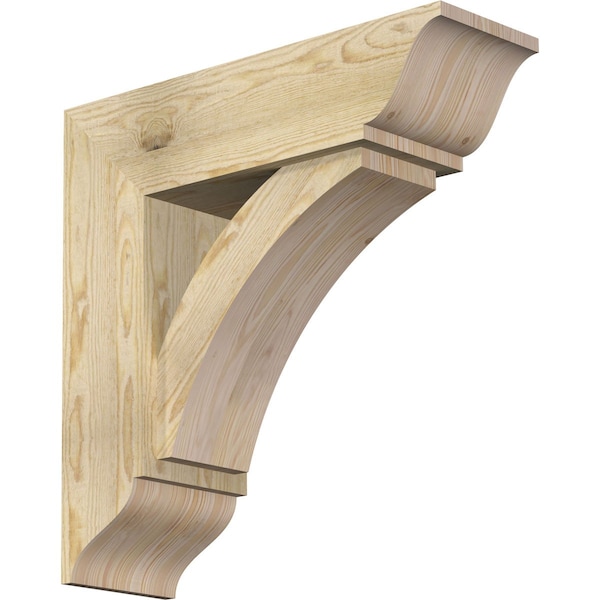 Ekena Millwork Thorton Traditional Rough Sawn Bracket w/ Offset Brace, Douglas Fir, 8"W x 26"D x 26"H BKT0806X26X26THR01RDF - main